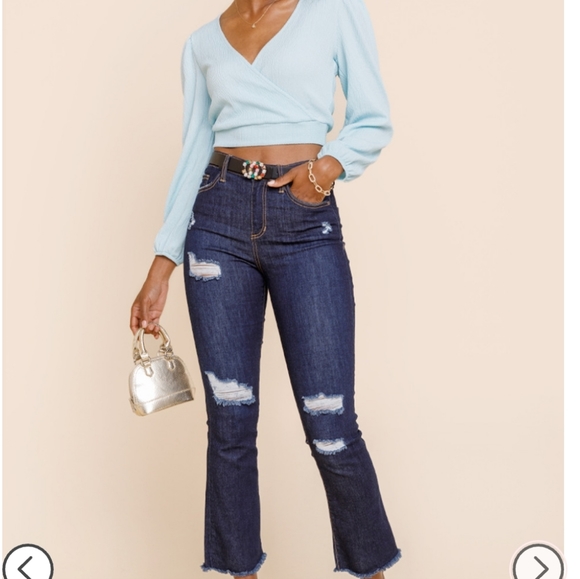 NWT Glo fashion London  Francescas Crop  Open Back Top Large - Picture 2 of 12